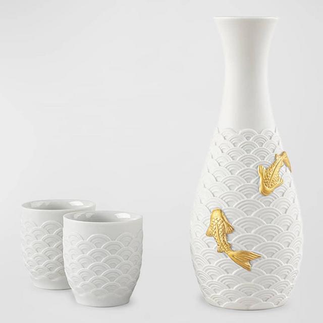 Lladro Koi Sake Set
