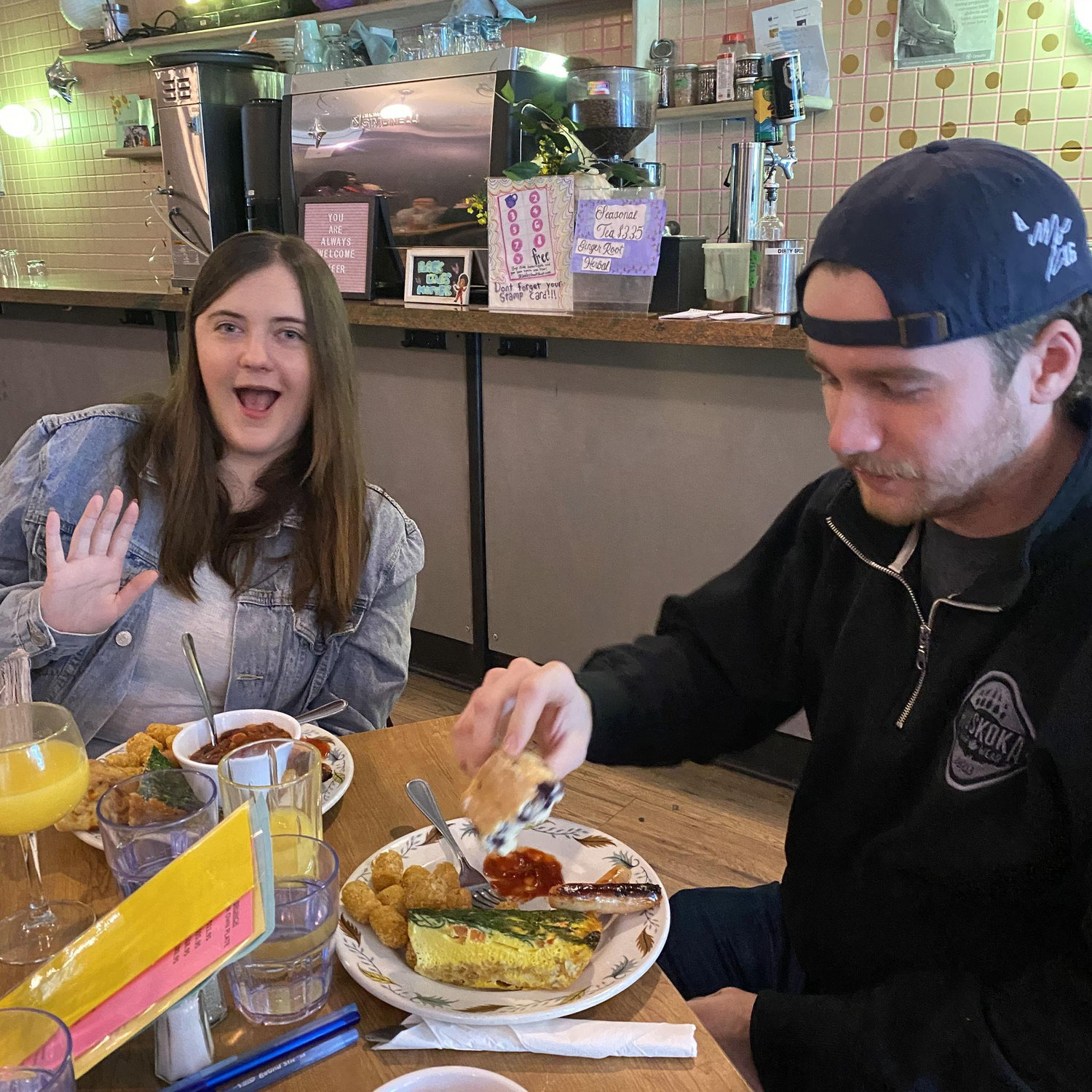 Alaina and Jarred's first drag brunch! 2025