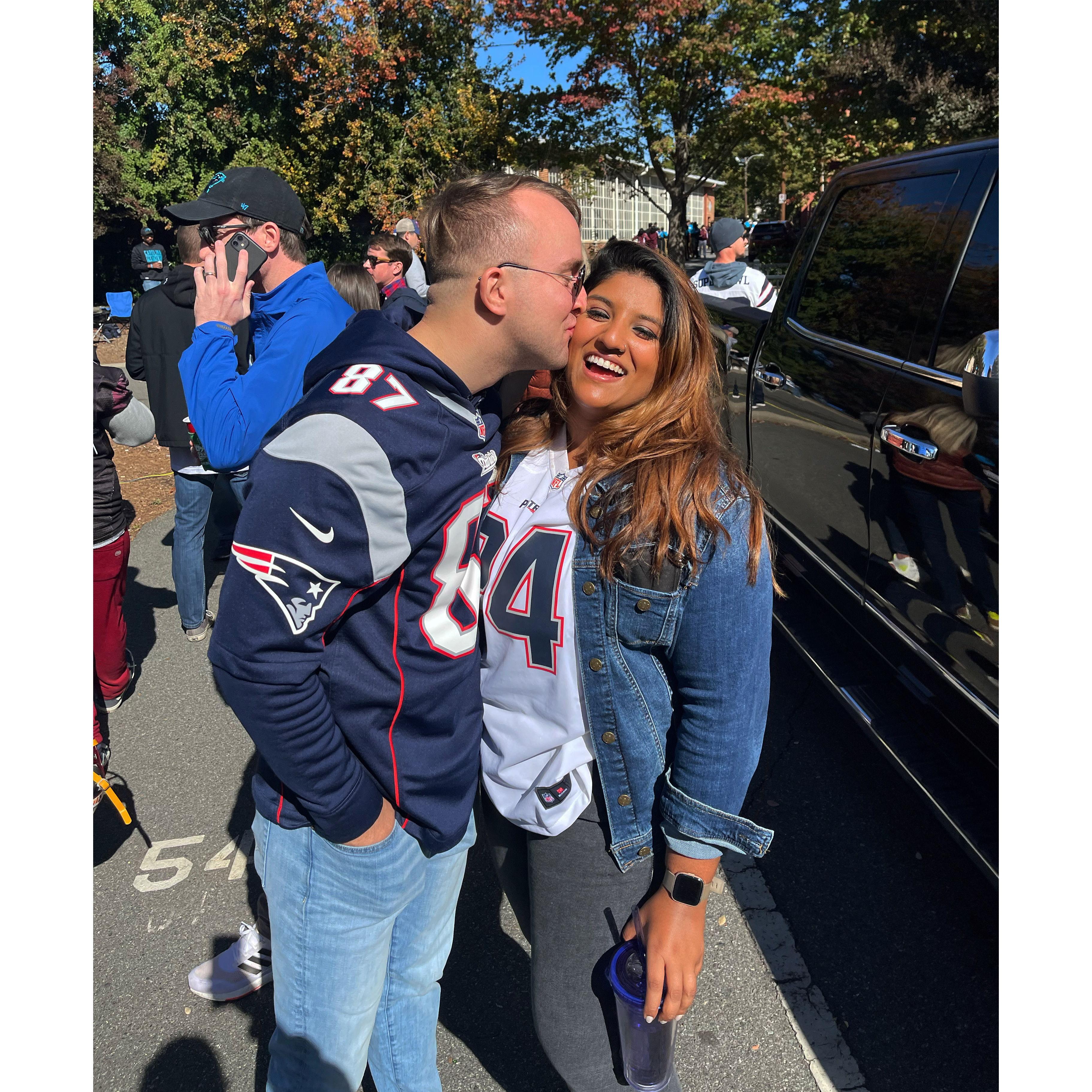 Our first Patriots game together!