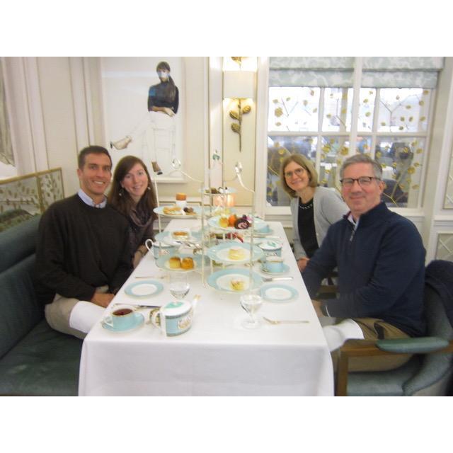 Afternoon tea in London. Celebrating Jane's birthday together. November 2018.
