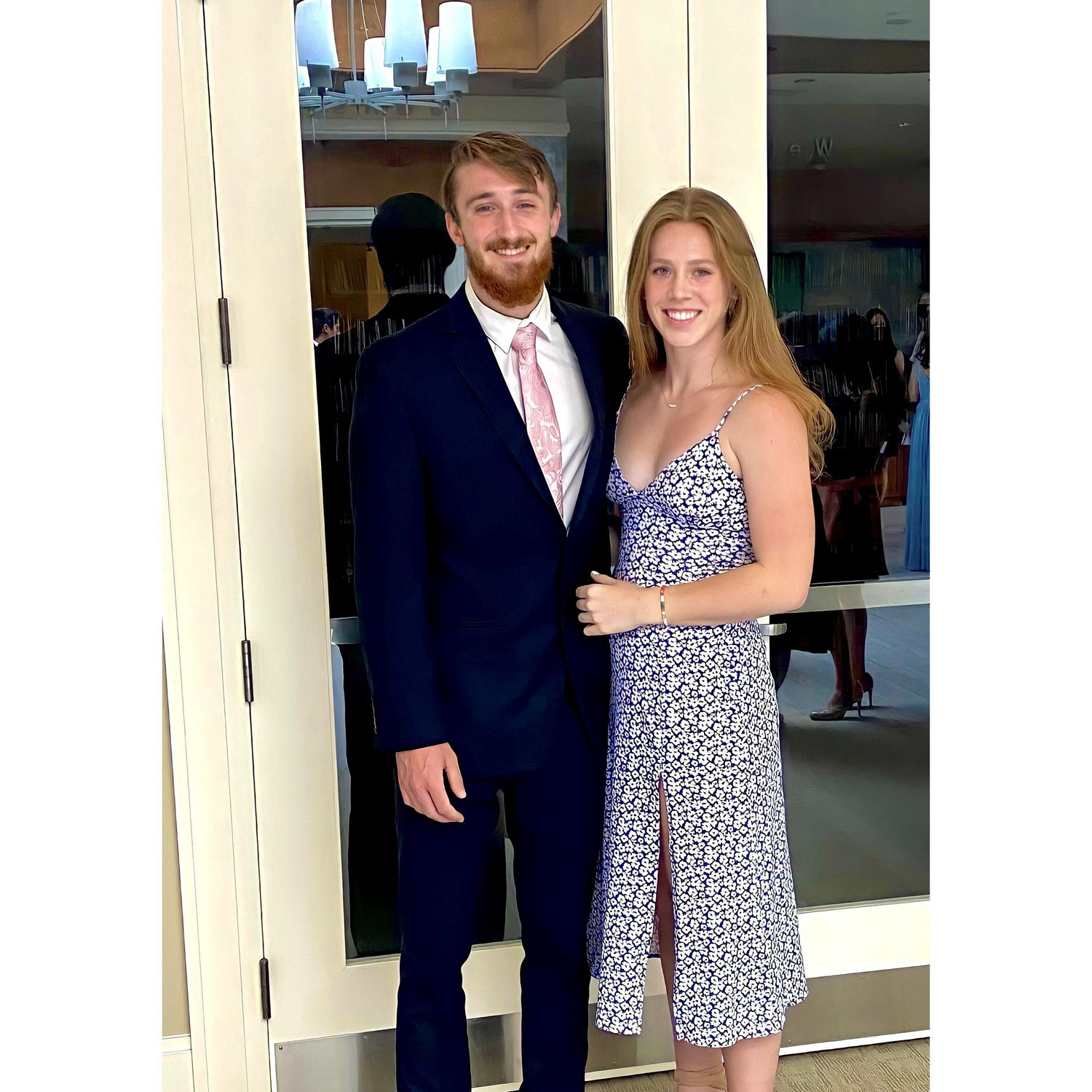 Our first "official" picture together, celebrating our dear friends' wedding :)