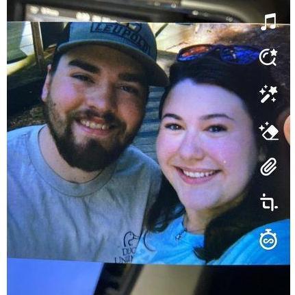 A selfie outside our cabin on our trip to Eureka Springs AR.