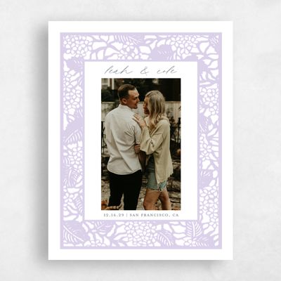 Lavender, Purple Wedding Save the Date - Stelo Photo