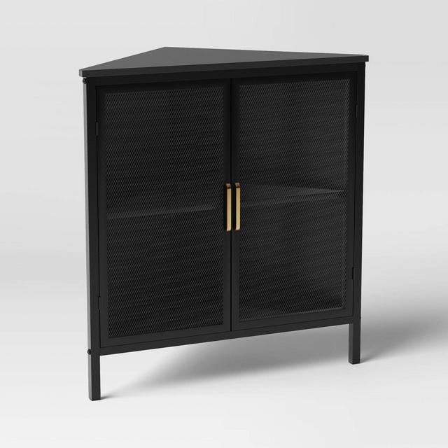 Mesh Corner Cabinet Black - Threshold™