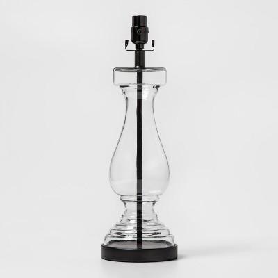 Large Glass Baluster Column Table Lamp (Base only)Clear - Threshold&#153;