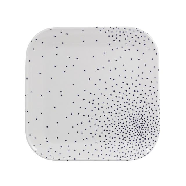Square Melamine Polka Dot Dinner Plate 10.5" Gray Mist - Room Essentials™
