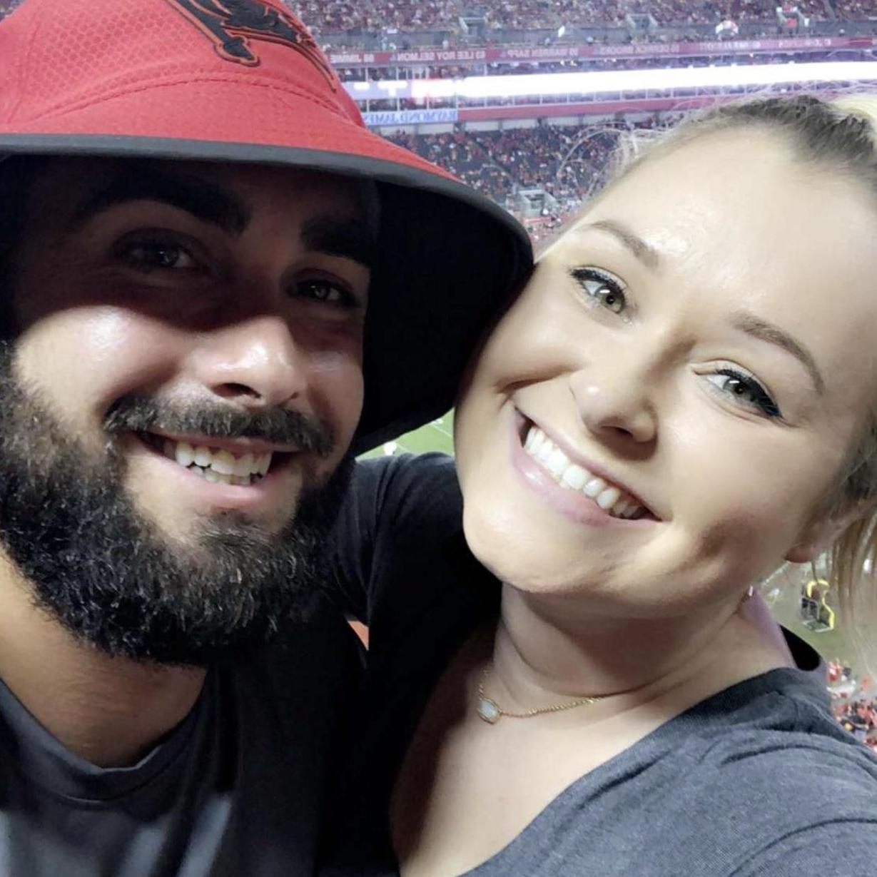 The first (of many) Buccaneers games together in September, 2018!
