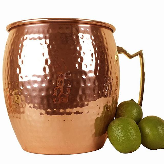 Giant Moscow Mule Mug (Solid not plated) - 1.3 Gallons (166.4 oz) Extra Large Moscow Mule Copper Mug - Pure Hammered Copper Ice Bucket by Lifestyle Banquet