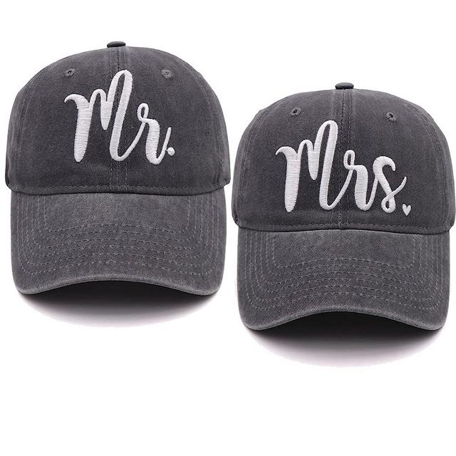 NDLBS Mr and Mrs Hats Set,Bride Groom Hats,Baseball Cap Wedding Gifts for Couple