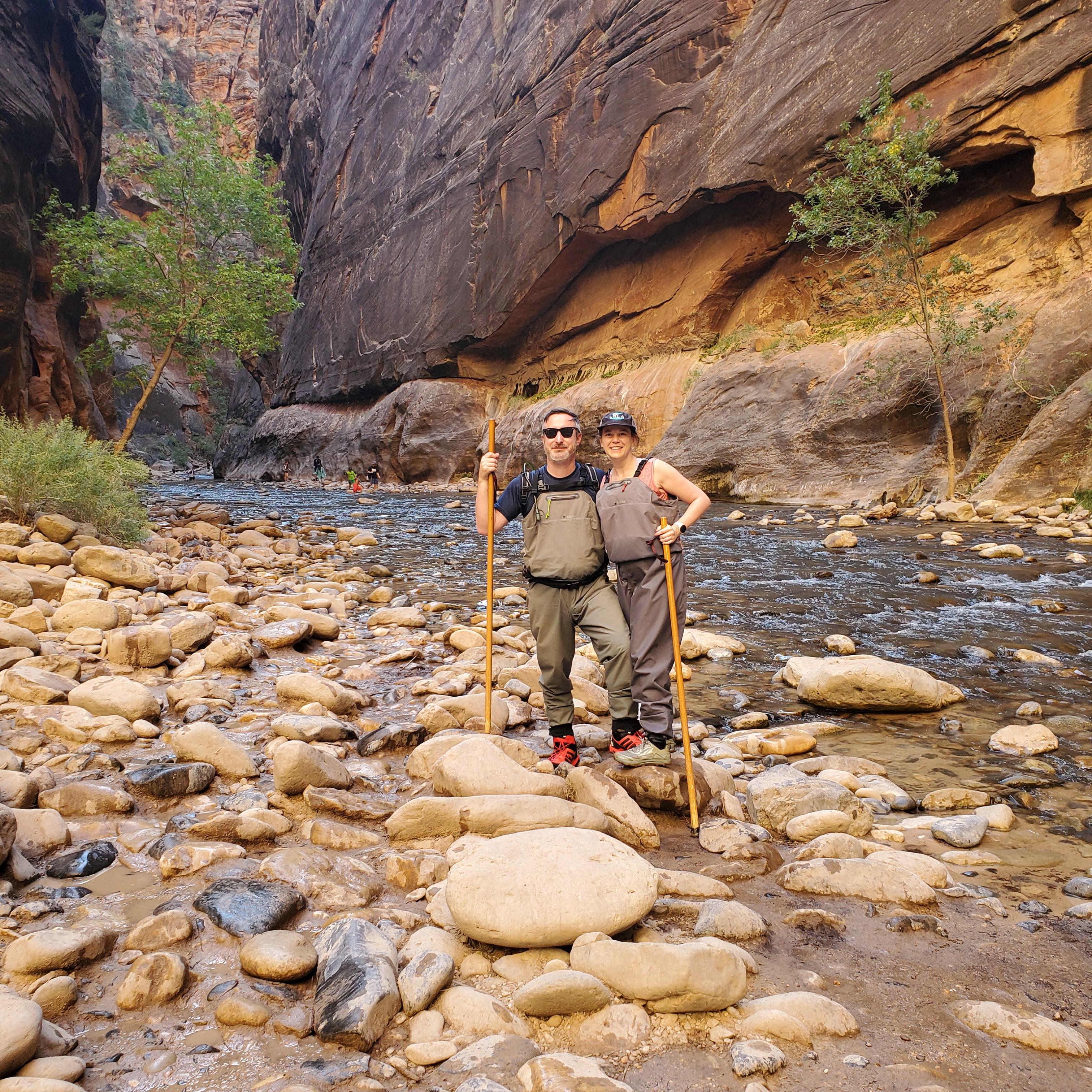The Narrows, Zion National Park (we waded through waist deep water - teamwork!)
