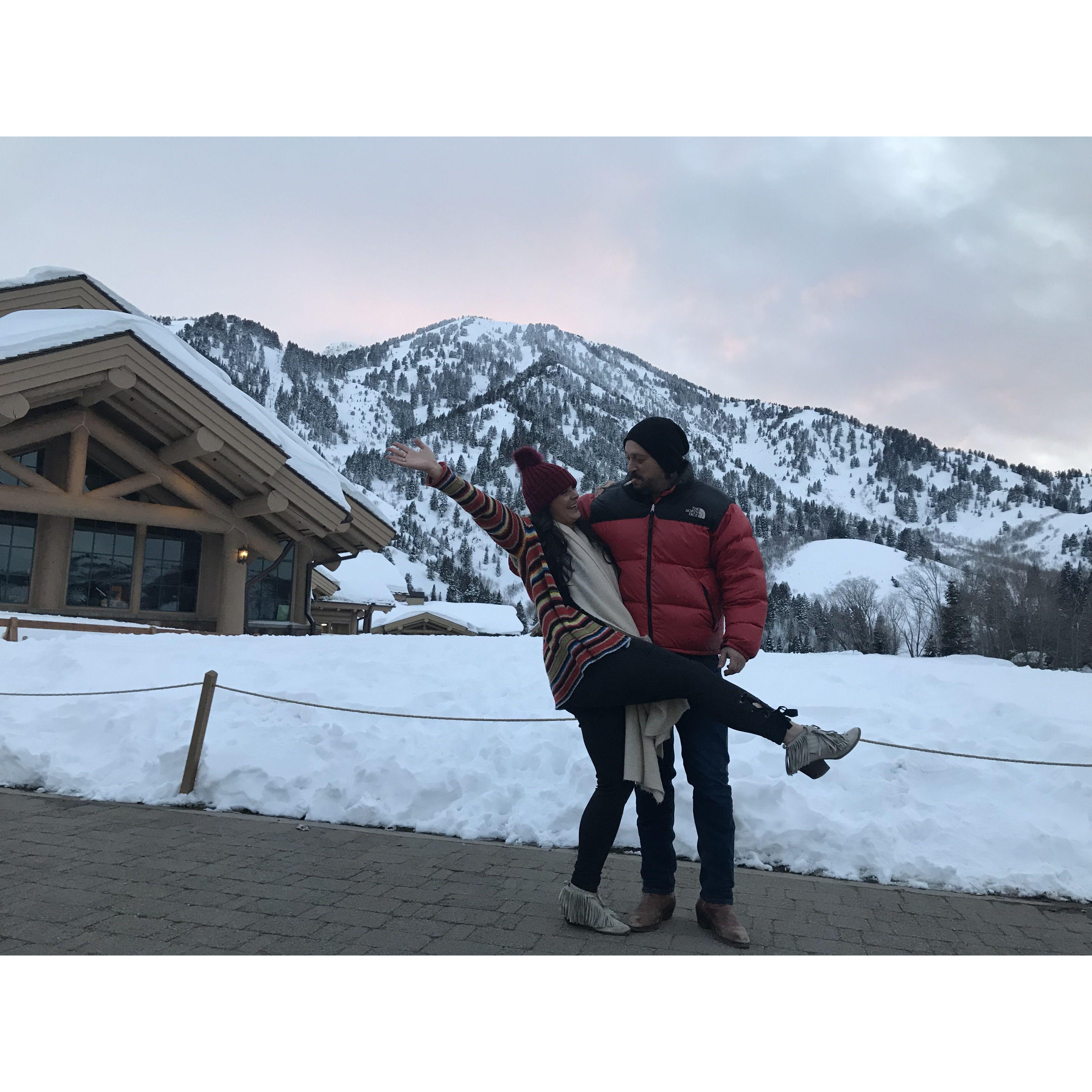 After our Apres Ski concert series at Snowbasin Resort in Utah.
