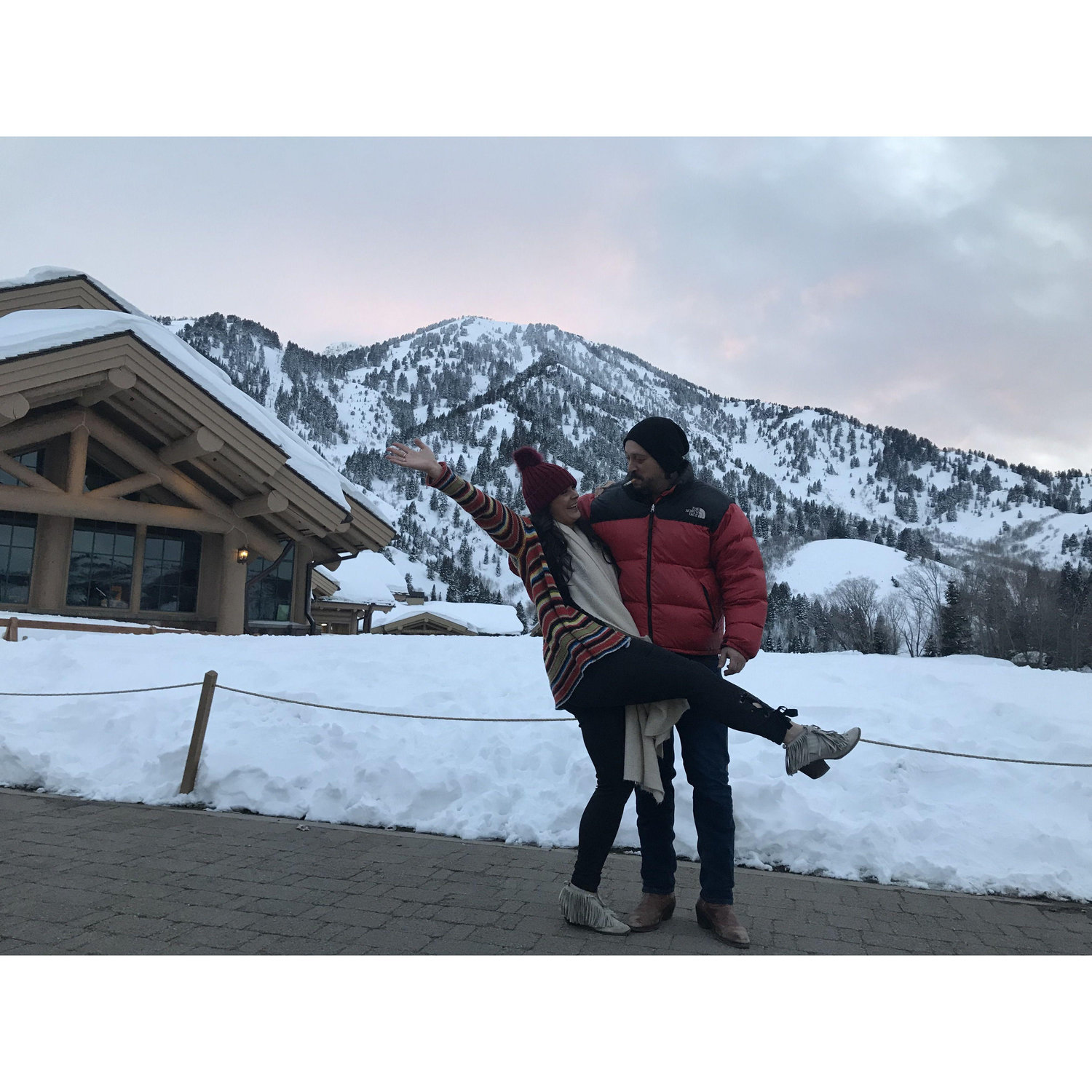 After our Apres Ski concert series at Snowbasin Resort in Utah.