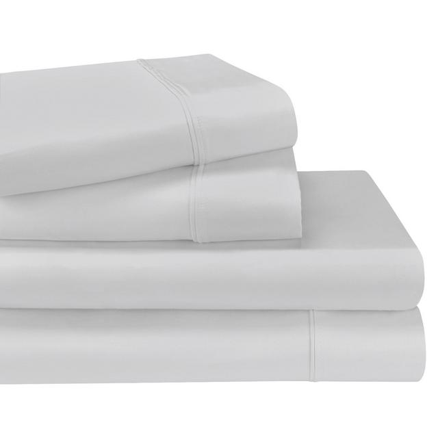 1200-Thread Count Cotton Deep Pocket Sheet Set, King, Platinum - Blue Nile Mills