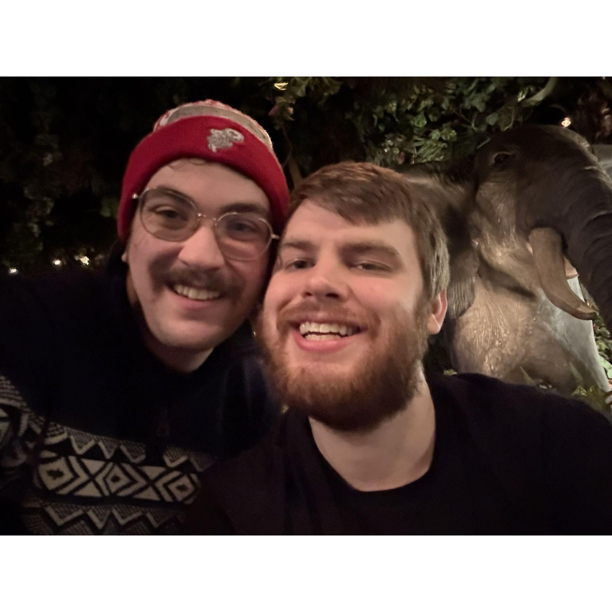 Celebrating our 5 year anniversary and Valentine's day this year at Rainforest Cafe! Abbie surprised me with dinner at a place we went for our 1 year anniversary.