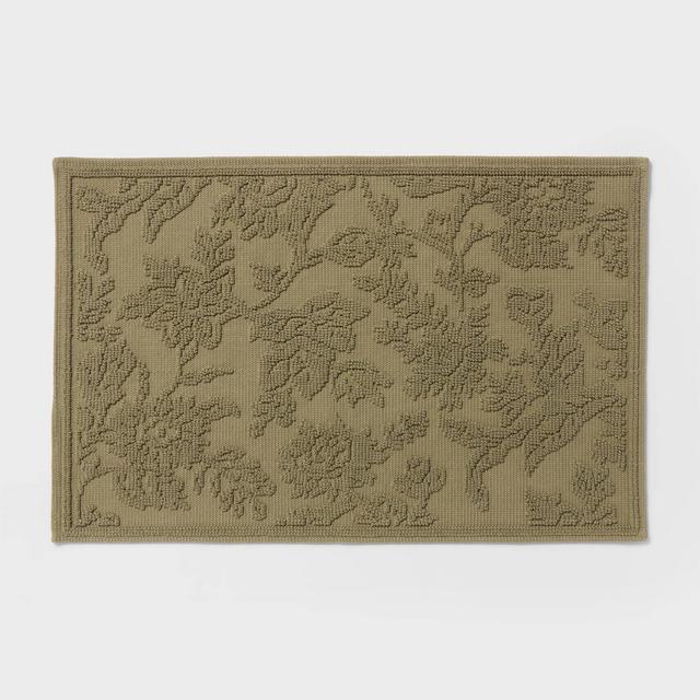 20"x30" All Over Floral Bath Rug Sage Green - Threshold™