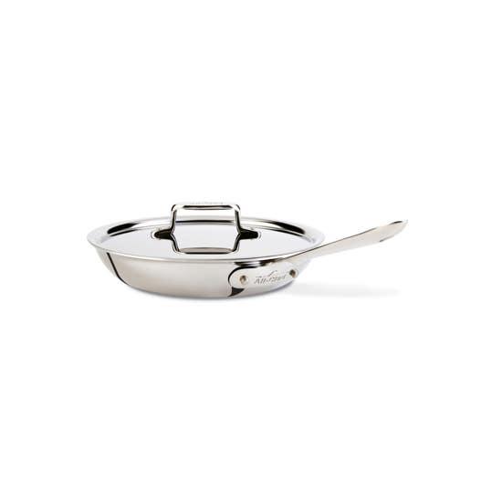 All-Clad D5 Stainless Polished 5-ply Bonded Cookware, Nonstick Fry Pan with lid, 10 inch
