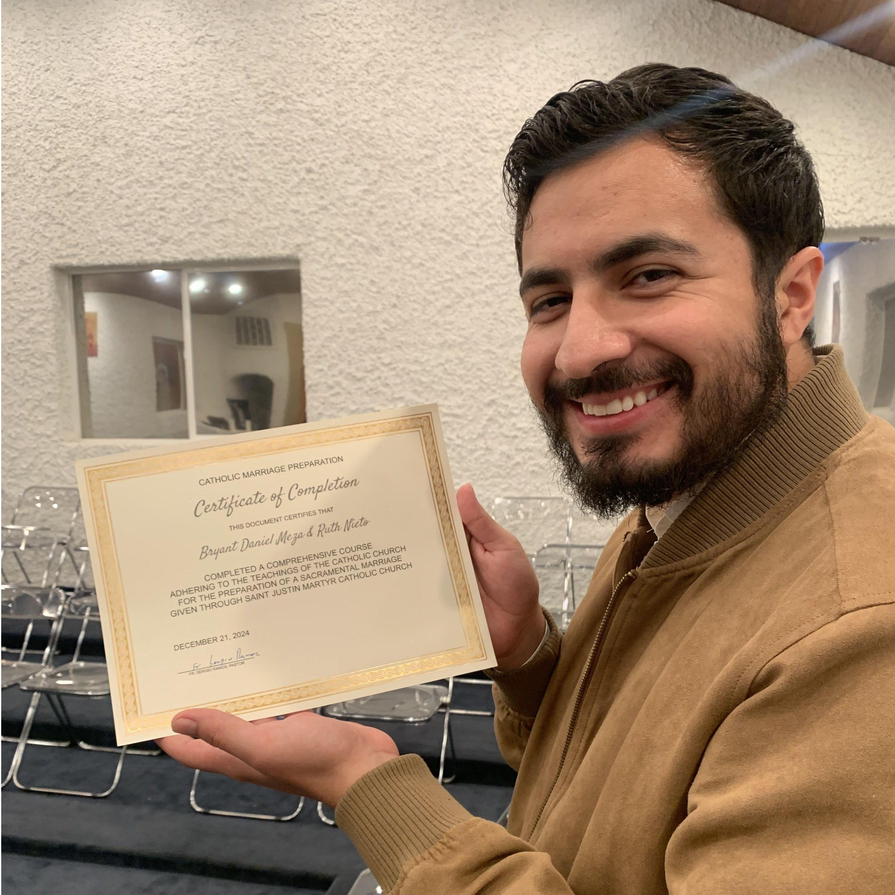 They completed the marriage course :)