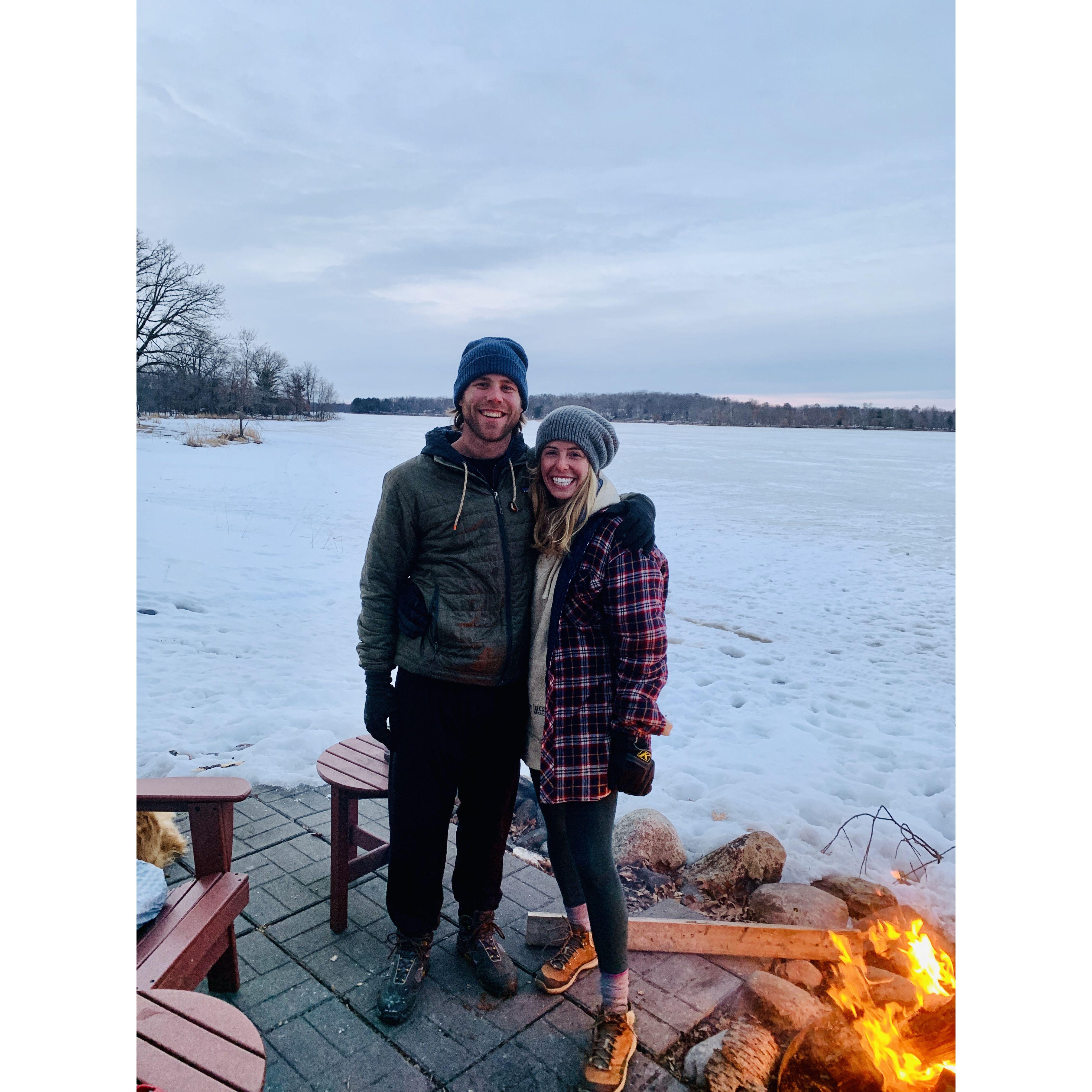 Our first trip up to Big Sandy lake together 
[March 2020]