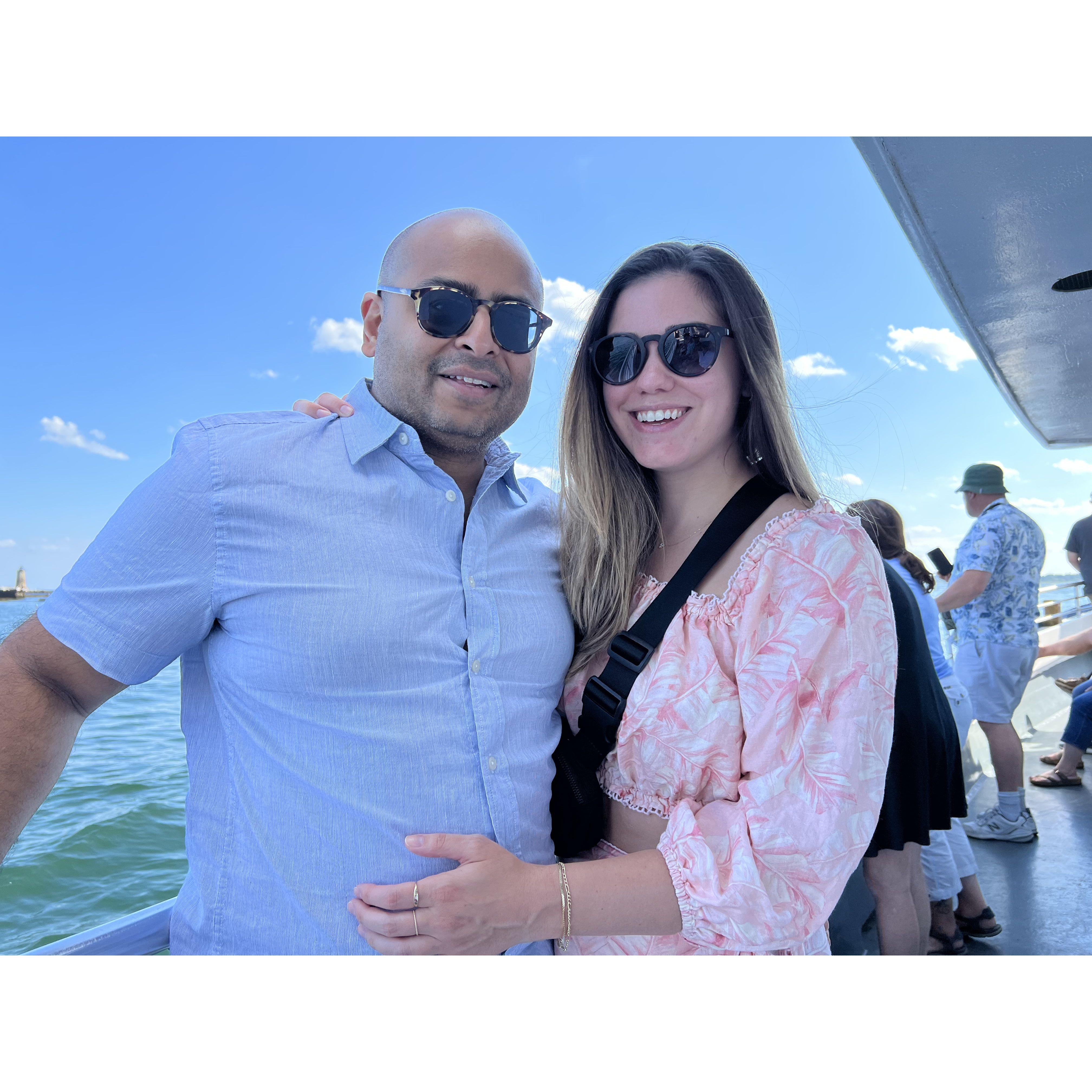 On a cruise in Portsmouth, New Hampshire during our summer 2022 roadtrip