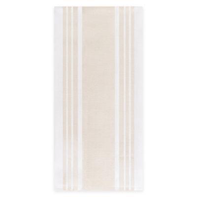 All-Clad Striped Dual Kitchen Towel in Almond