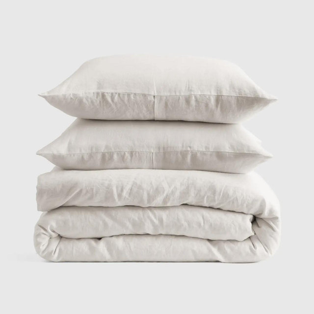 European Linen Duvet Cover Set - Full/Queen