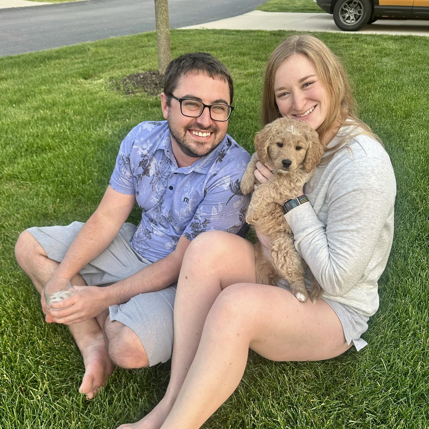 First day with our furry baby Louie; May 2025