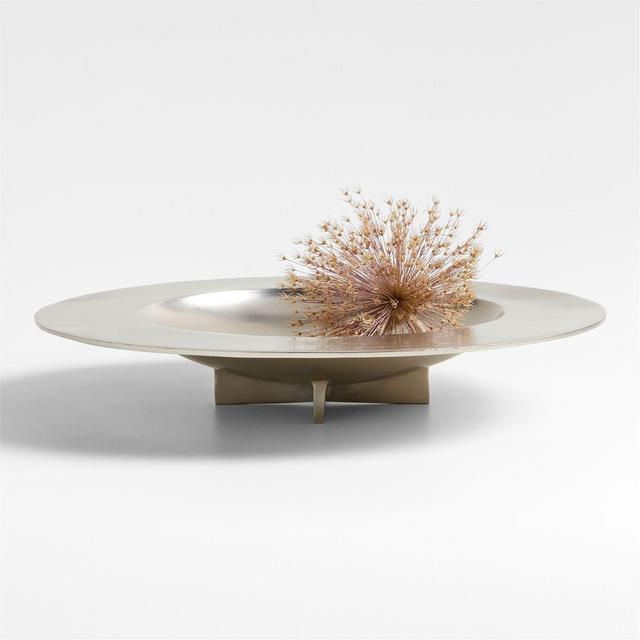 Lustre Large Silver Metal Centerpiece Bowl by Athena Calderone
