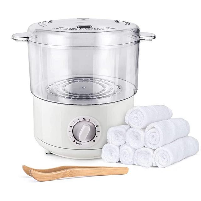 Mini Professional Personal Care Towel Heater and Towel Steamer (Give away 8 towels) - White