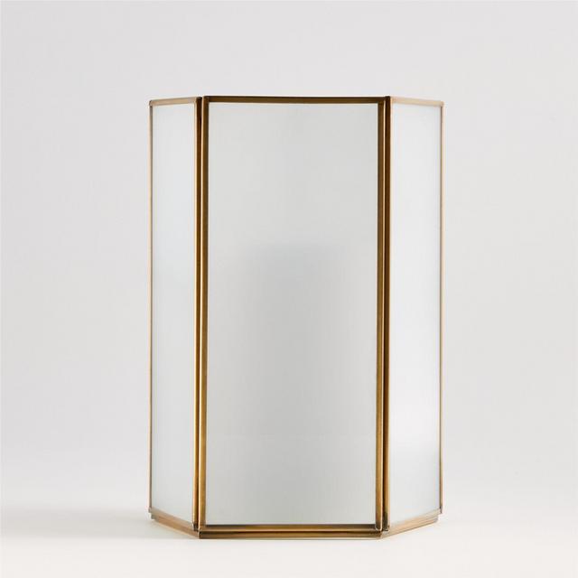 Andelyn Medium Frosted Glass Hurricane