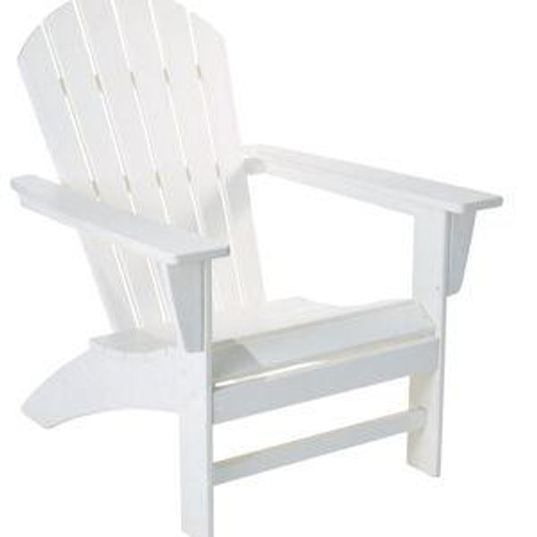 White All-Weather Waterfall Adirondack Chair