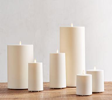 Premium Flicker Flameless Outdoor Candle (4" x 8") (Set of 2)