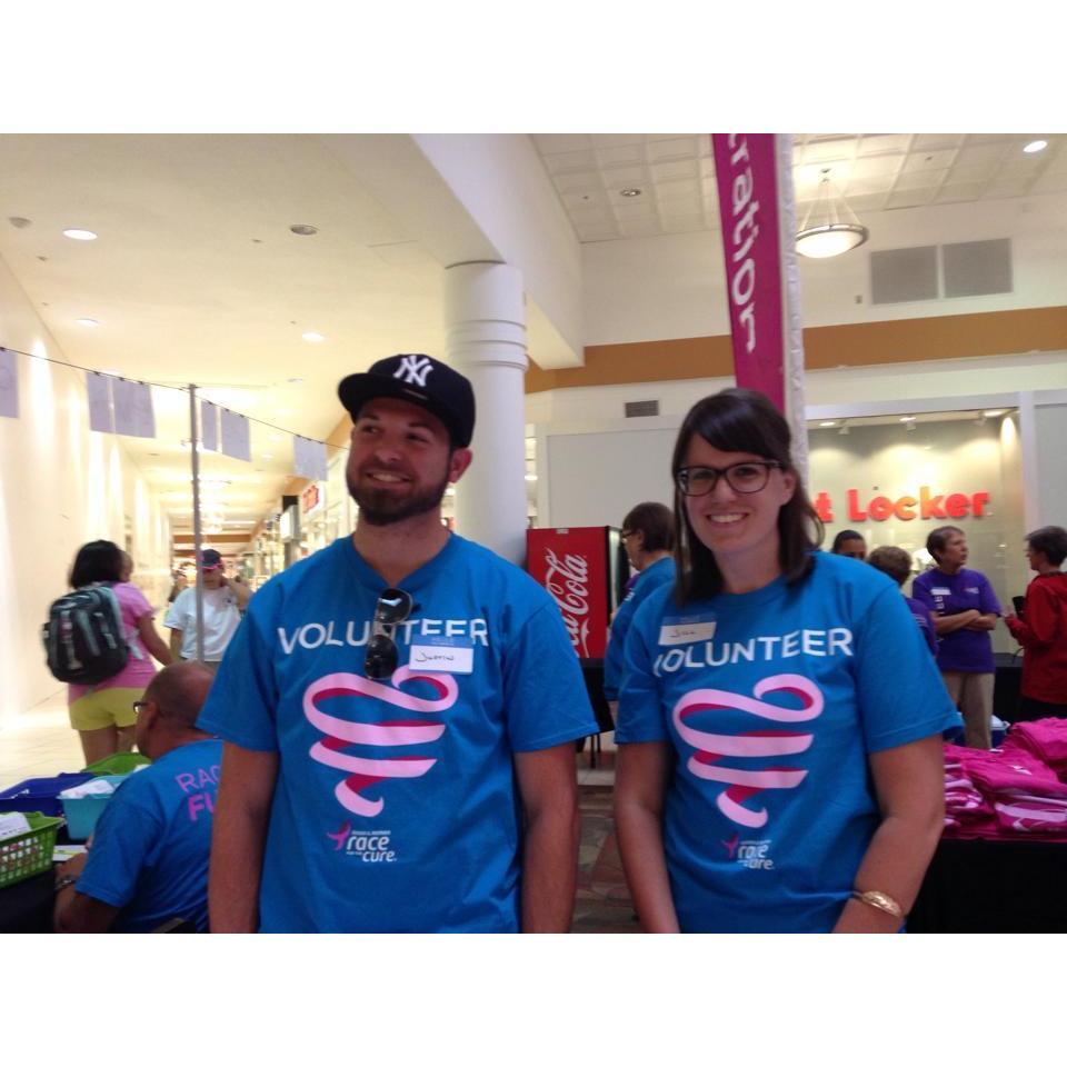 First time volunteering for Race for a Cure together!