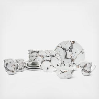 Carrera Marble 16-Piece Dinnerware Set, Service for 4