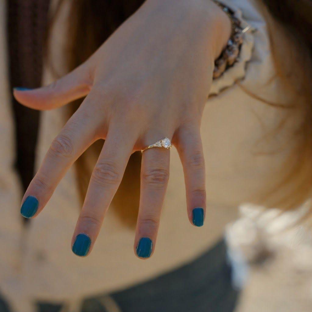 Cienna's engagement ring just after Porter proposed!