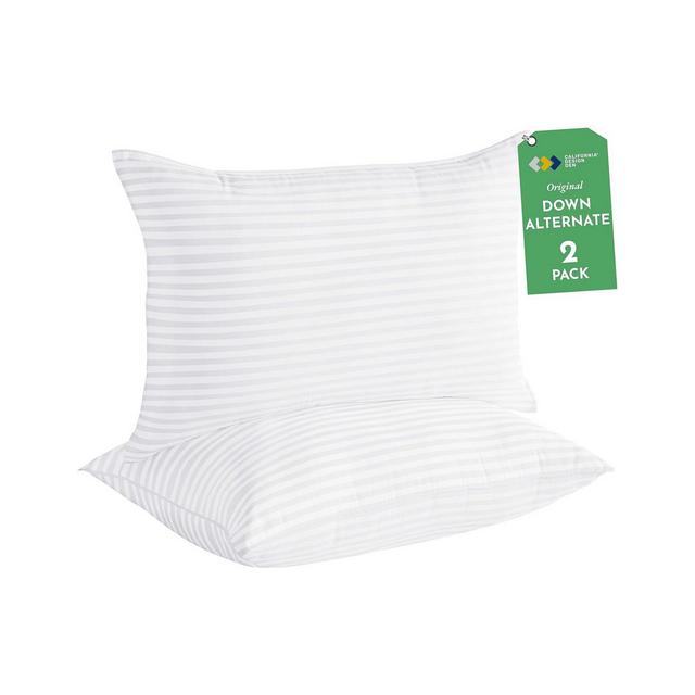 Comfort Bed Pillows King Size Set of 2 for Sleeping, Cooling Luxury Pillows for Back, Stomach or Side Sleepers by California Design Den
