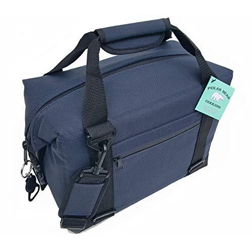 Polar Bear Coolers - Nylon Line - Quality Like No Other from The Brand You Can Trust - See Touch & Feel The Polar Bear Difference - Patent Pending - 12 Pack Navy