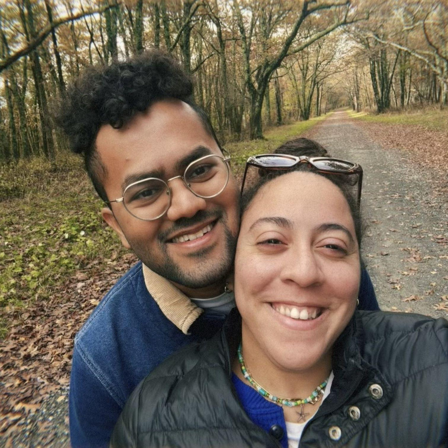 Celebrating our engagement enjoying Shenandoah's fall colors