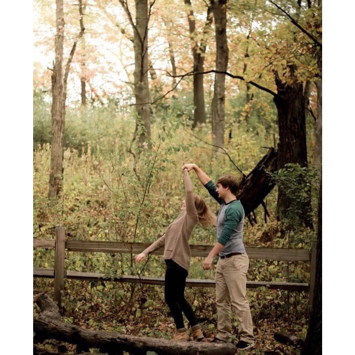 When we got professional pictures taken our first year of college