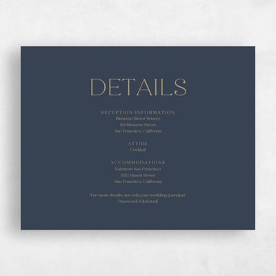 Navy Blue Wedding Enclosure - Colbie