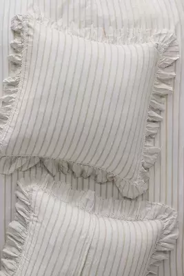 Organic Cotton Spa Sateen Ruffled Euro Sham