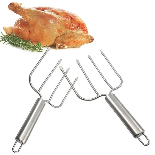 Thanksgiving Turkey Lifter Serving Set, Roaster Poultry Forks,Set of 2