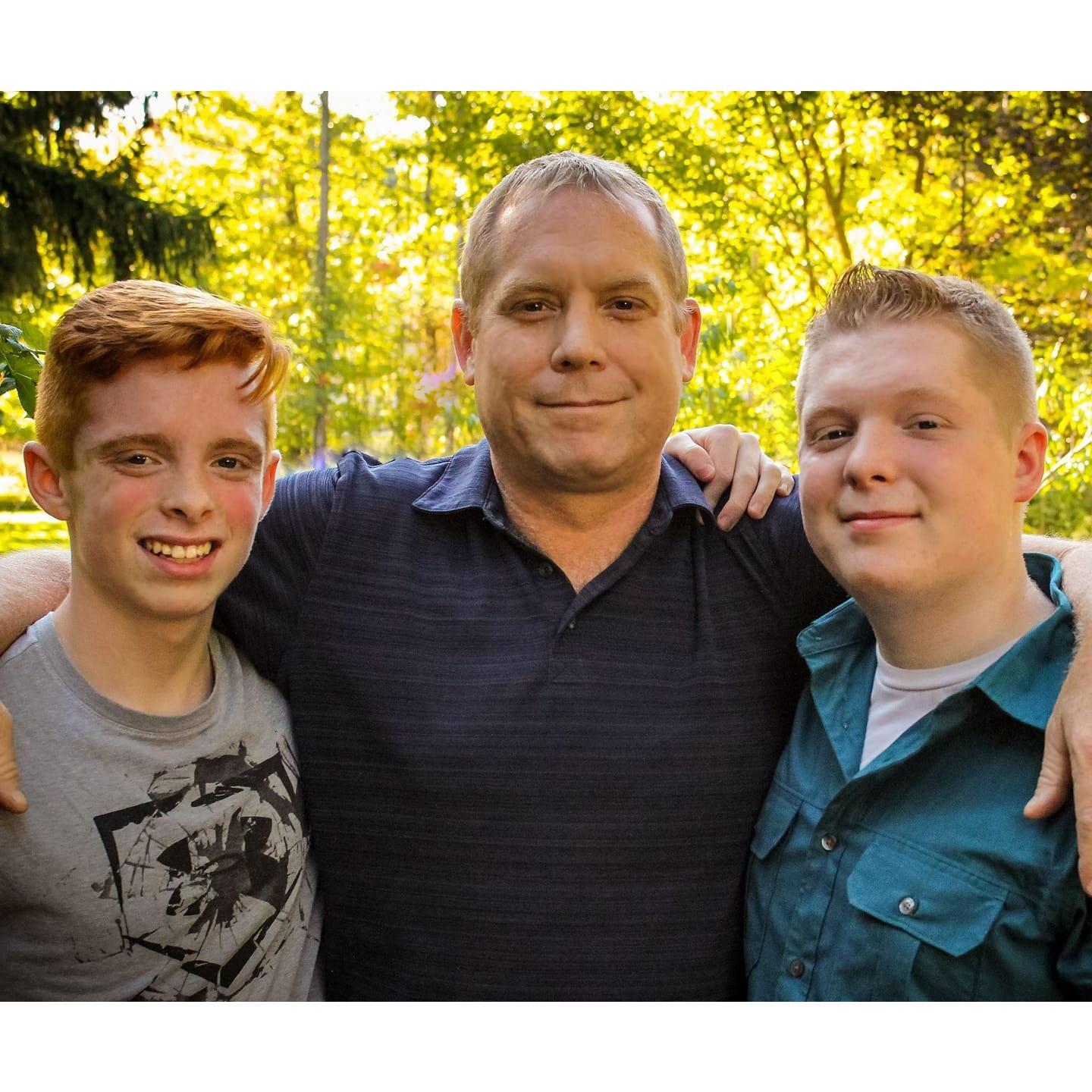 Kris and his boys during Mark's senior pictures captured by our wonderful photographer, Aunt Wendy!