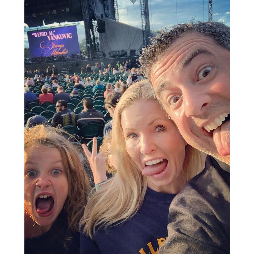 Took Eve to her first concert! Weird Al at the Minnesota State Fair