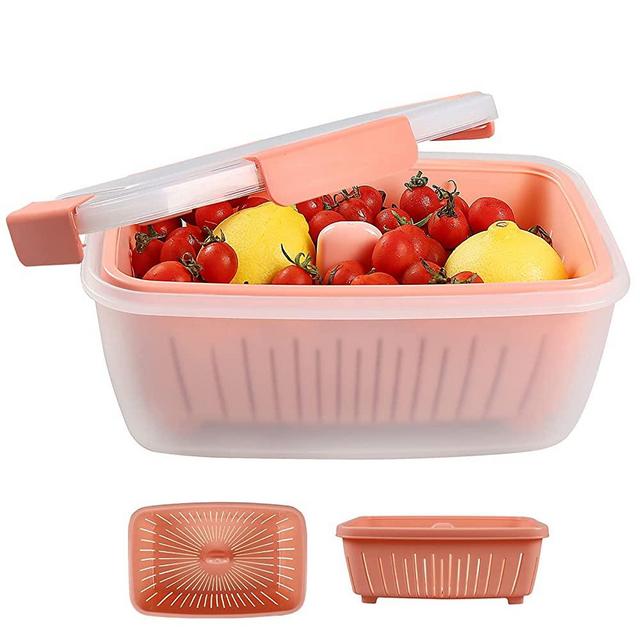 shopwithgreen Berry Keeper Box Containers, Berry Boxes Keep Fresh Produce Saver Food Storage Containers with Leak-proof Lids - Clear, 68 oz