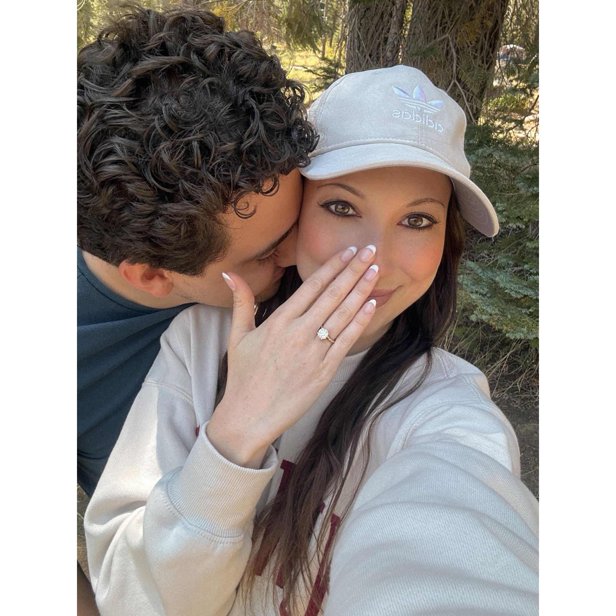 First selfies as fiancés!