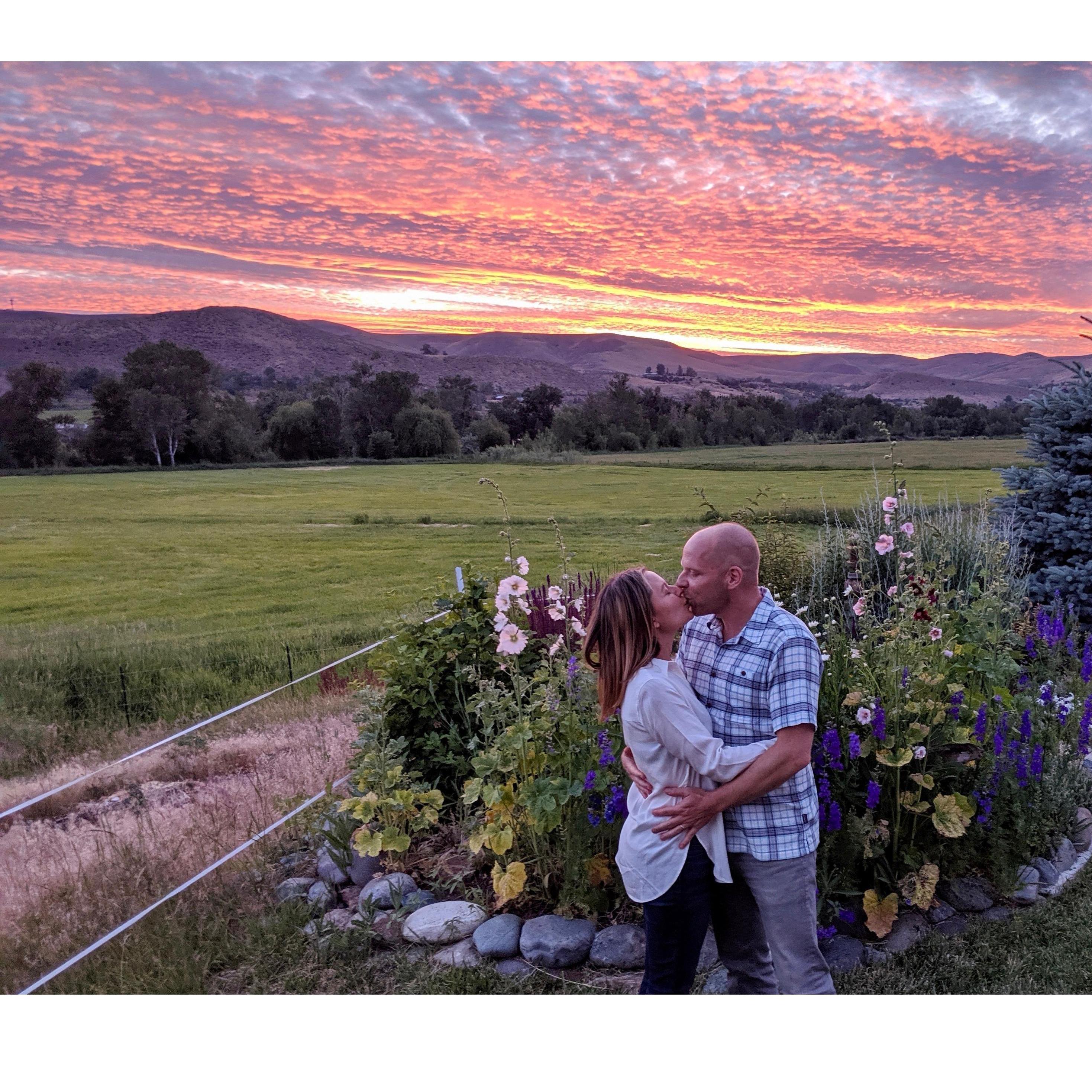 First night as a married couple at the Atkinson farm, Richland OR.
