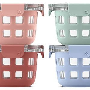 Ello Duraglass Glass Meal Prep Sets Leak-Proof Glass Food Storage Containers with Airtight BPA-Free Plastic Lids, Dishwasher, Microwave, and Freezer Safe