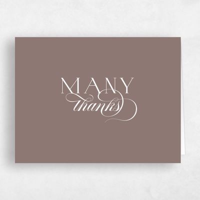 Taupe, Brown Wedding Thank You - Hodgson Landscape