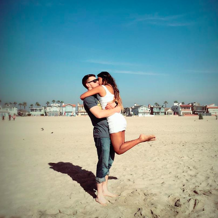 Nita & Skye on Huntington Beach in Skye's home state of California.