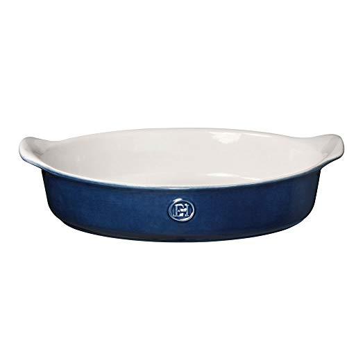 Emile Henry Made In France HR Modern Classics Oval Baker, 14.2 x 9.4", Blue